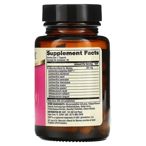 Набір: пробіотики для жінок Dr. Mercola Complete Probiotics for Women 70 Billion CFU 30 капсул + пробіотики для дітей Dr. Mercola Complete Probiotics зі смаком малини 30 пакетів - фото 3