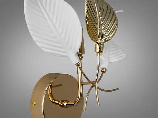 Унікальне бра Diasha з порцеляновими елементами, золото - фото 3