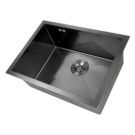 Кухонна мийка під стільницю з PVD покриттям багатофункціональна чорна Nett NB-5742U, Чорний - фото 2