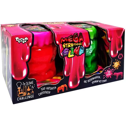 В'язка маса Danko Toys Mega Stretch Slime SLM-11-02U 2 банки Вид 3