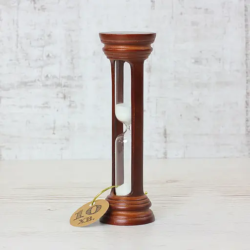 Часы песочные в деревянном корпусе на 10 минут (цвет вишня/песок белый), Склоприлад 86719 - фото 2