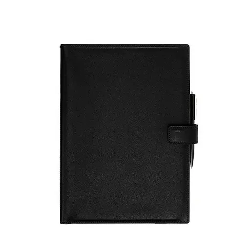 Кожаный блокнот А4 (софт-бук) 9.2 черный краст - фото 8