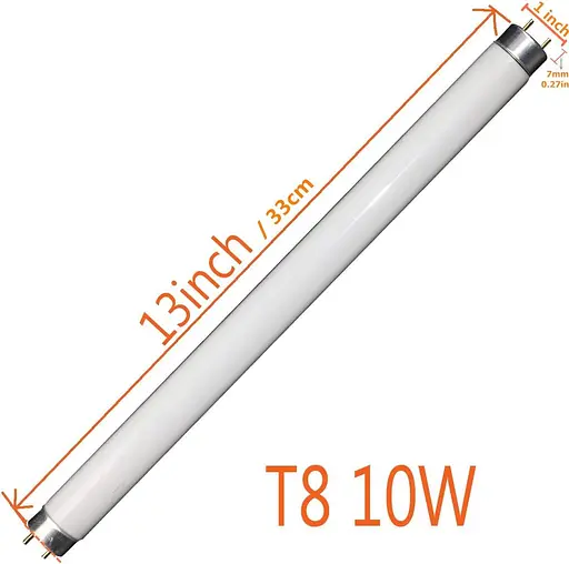 COOSPIDER 2-Pack T8 F10 U/V BL 10W Сменная лампочка CFL Люминесцентная прямая трубка 13 дюймов - фото 5