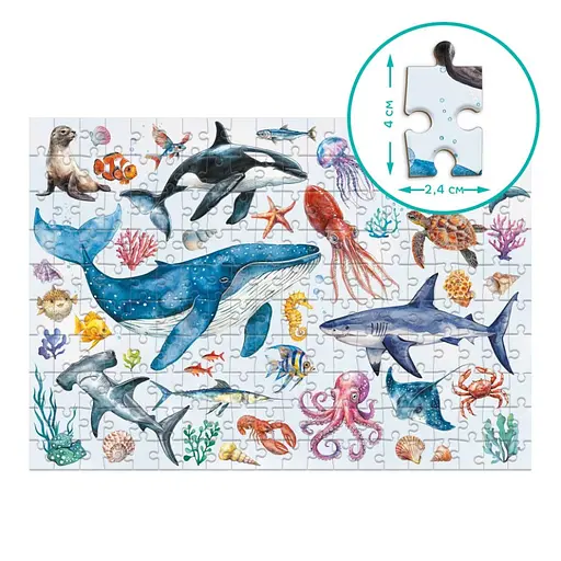 Дитячий пазл Монтессорі "Океанічні тварини" DoDo Toys 300630, 200 елементів - фото 3