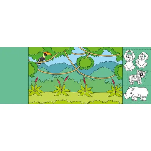 Дитяча книжечка-розмальовка "Хто гойдається на ліані?" 1364007 - фото 3