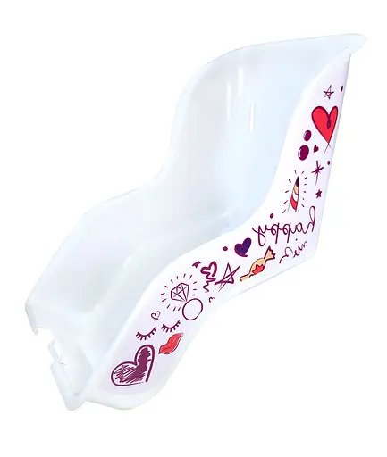 Крісло для ляльки/іграшки на велосипед білий з малюнками (G0002247) - фото 1