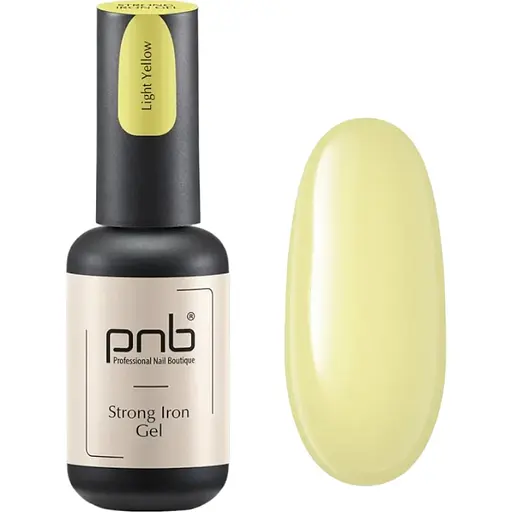 Гель PNB Strong Iron Gel Light Yellow 8 мл - фото 1