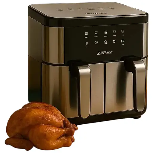 Аэрофритюрница на 2 чаши Zepline ZP-209 мощностью 4000 Вт на 12 л