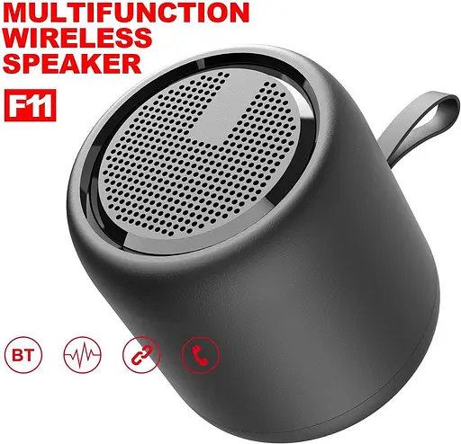 Аудіодинамік, персональні водонепроникні стереозвукові бездротові колонки F11 для подорожей із регуляторами низьких - фото 4