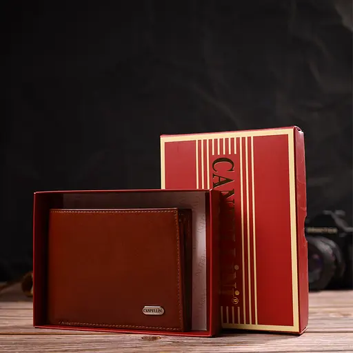 Чоловічий шкіряний гаманець Canpellini 12х9.7х2 см acs0025645 - фото 8