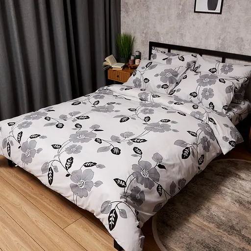 Комплект постільної білизни Moon&Star Бязь Gold Люкс Misty Petals King Size 220x240 наволочки 2х40х60 - фото 1