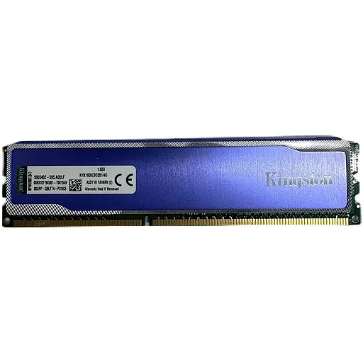 Оперативна пам'ять Kingston DDR3 (2x4GB) 1600Mhz CL9 KHX1600C9D3B1/4G Intel® XMP Б/В