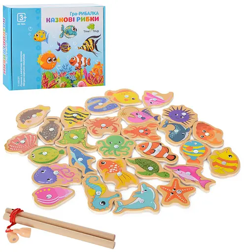 Деревянная игрушка рыбалка "Морские обитатели" MD 1664 рыбалка