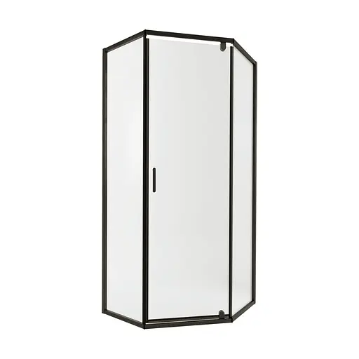 Душова кабіна Qtap Scorpio BLA10115-AC6 100x100 см, скло Clear 6 мм, покриття CalcLess без піддона, Чорний, Універсальна, прозорий - фото 1