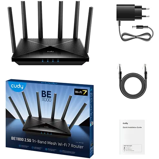 Маршрутизатор Cudy WR11000 BE11000 2.5G Tri-Band Wi-Fi 7 Mesh Router - фото 3