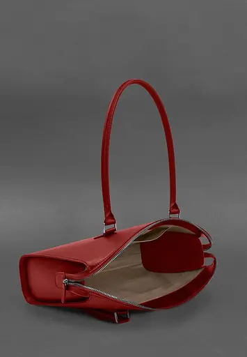 Жіноча шкіряна сумка Business червоний Краст - фото 5