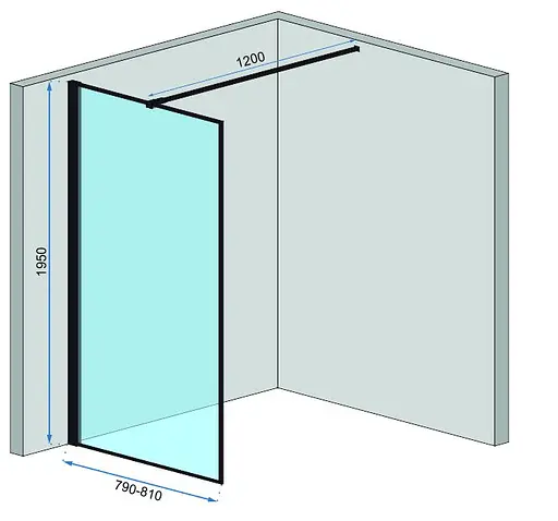Душова стінка Rea Bler 80 REA-K7637 - фото 3