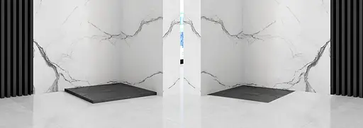 Душовий піддон Rea black Stone 90x90 REA-K9601 Чорний - фото 3