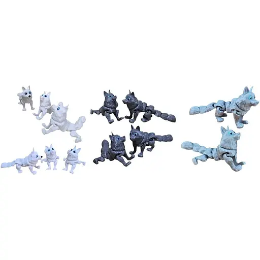 3D Іграшка Вовк, 19 см, рухливий