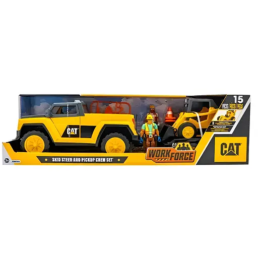 Ігровий міні-набір Funrise Будівельний майданчик Пікап з навантажувачем з фігуркою та аксесуарами (83457) - фото 2