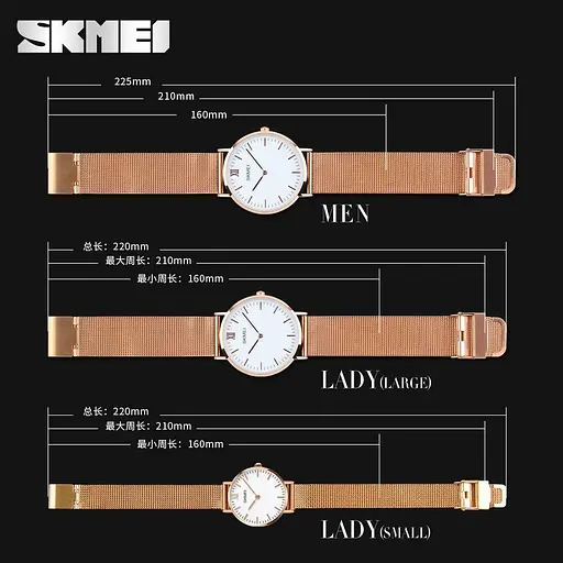 Женские ультратонкие часы Skmei 1185 (Золотистый) - фото 3