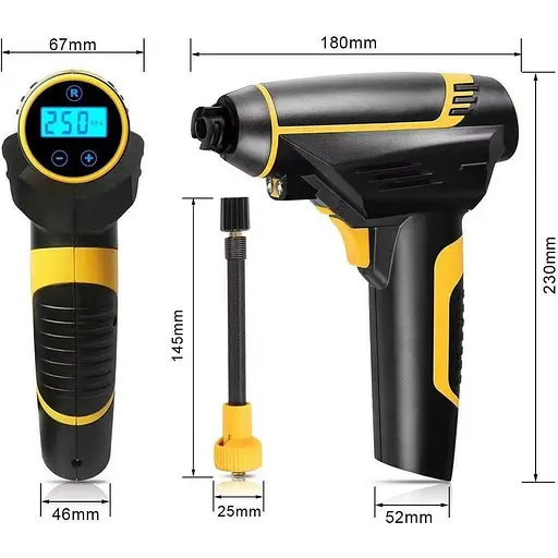 Компрессор для авто, мотоцикла 12V проводной до 10 атмосфер, для прикуривателя (101127) - фото 5