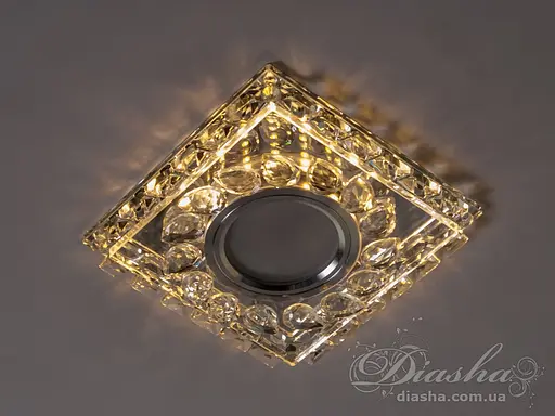 Вишуканий кришталевий точковий світильник із LED підсвічуванням - фото 3