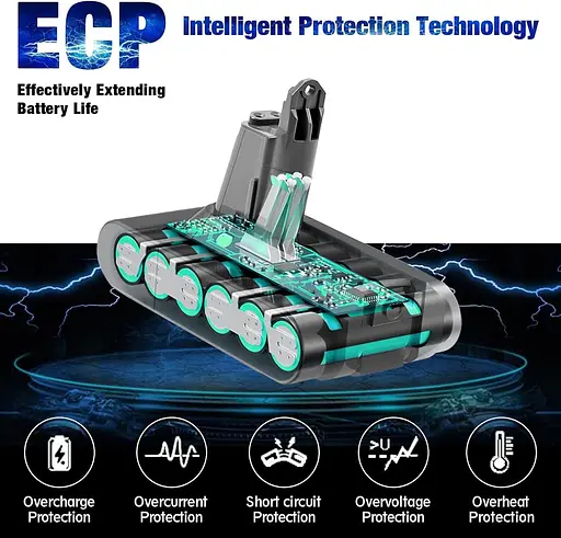 Аккумулятор DSANKE 4000 мА·ч типа B для Dyson DC34 Сменный аккумулятор Аккумулятор 22,2 В DC31 DC35 DC45 917083 - фото 4