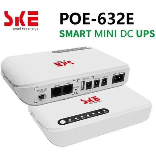 ИБП UPS SKE POE-632E DC 17W 8800mah для роутера, терминала, камеры 5/9/12v USB LAN POE White - фото 3