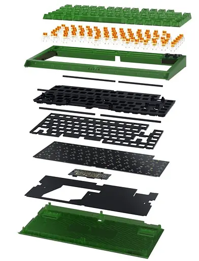 Клавіатура Razer BlackWidow V4 75% Compact Phantom Green (RZ03-05003300-R3M1) - фото 5