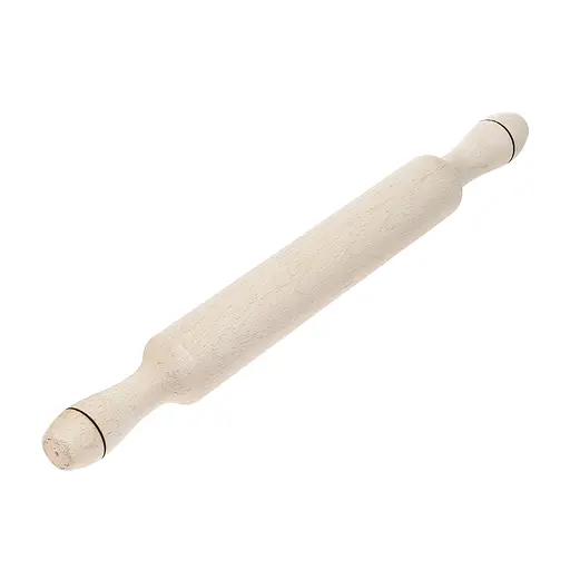 Качалка дерев'яна з фігурними ручками 40 см Ø 4 см, Woodly 84566 - фото 1