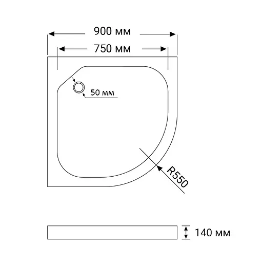 Душевая кабина угловая RJ Tulip 90x90 раздвижная стекло Linia 4 мм мелкий поддон black matt 90ВRZ081Linia, Черный матовый, интимато - фото 4