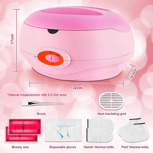 Набір для ванни з парафіновим воском Yaobluesea для рук та ніг рожевий - фото 4