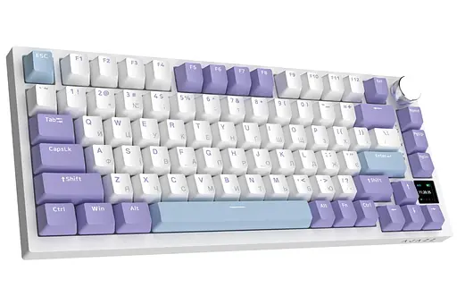 Клавиатура игровая механическая беспроводная Ajazz AK-820WP PRO White-Purple RGB Flying Fish Switch Hot-Swap 2.4G/Bluetooth/USB - фото 5