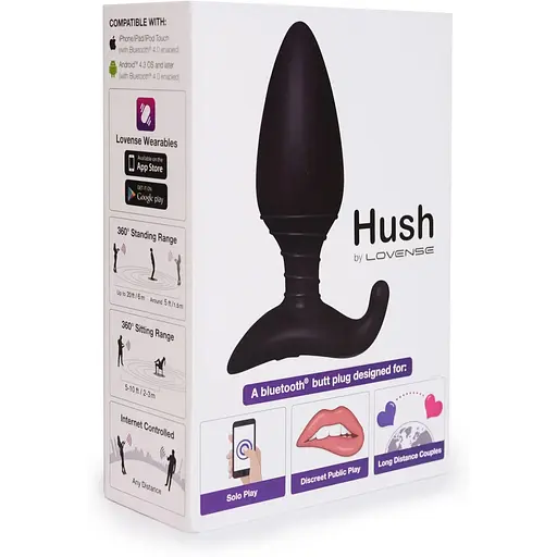 Анальная смарт вибропробка Lovense Hush, размер L - фото 6