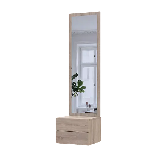 Тумба з дзеркалом Doros Сола Дуб сонома ДСП / дзеркало 45х40х168.6 (44900345)