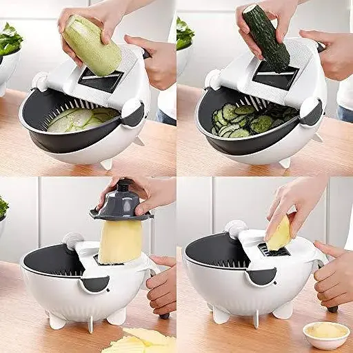 Універсальна овочерізка з друшляком тертка шаткування подрібнювач Vegetable cutter VC2 - фото 5