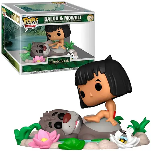 Коллекционная фигурка Funko Pop Книга джунглей Маугли и Балу Jungle Book Mowgli with Baloo 10 см FP JB MB