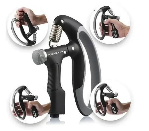 Еспандер кістьовий з лічильником PowerPlay PP-4403 з регульованим навантаженням 10-100 кг, Чорний (PP_4403_Black) - фото 6