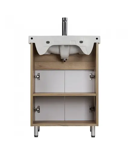 Тумба Мойдодир Oslo 60 Wood з умивальником Runa 60 дуб крафт/Білий - фото 8