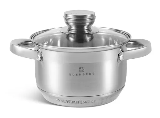 Набор кастрюль Edenberg EB-4032 8 предметов из нержавеющей стали 2.1л, 3.0 л, 4.0 л, 6.6 л - фото 3