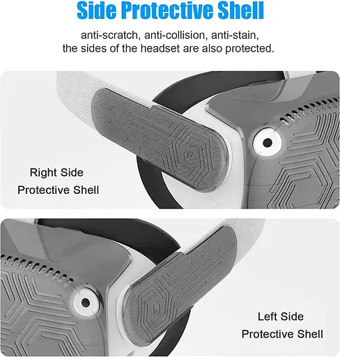 Защитный чехол гарнитуры AMVR VR, легкая и прочная передняя крышка для аксессуаров Quest 2, предотвращение столкновений и царапин - фото 4