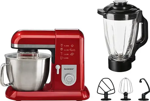 Кухонный комбайн 3в1 Silver Crest SKMW 900 A1 миксер тестомиксер блендер silver - фото 2