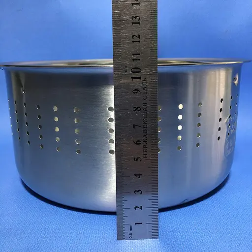 Контейнер из нержавеющей стали для варки на пару для мультиварки D=225/200мм ( для чаши на 5, 6 литров) - фото 7