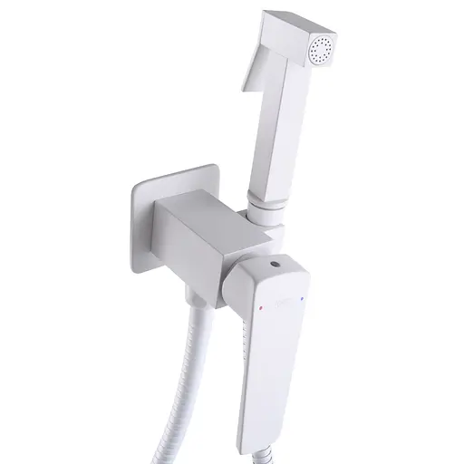 Набор гигиенического душа скрытого монтажа Topaz Lexi TL 21106-H57-W латунь белый глянец, белый - фото 4