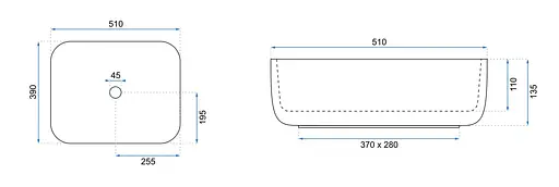 Умивальник Rea Demi aiax накладний мармур REA-U4100, Мармур - фото 6
