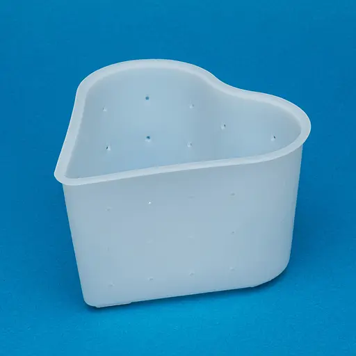 Форма для виготовлення м'якого сиру типу "Камамбер" та сирів із пліснявою у вигляді серця 0.35 л, Kitchette Білий 86340 - фото 3