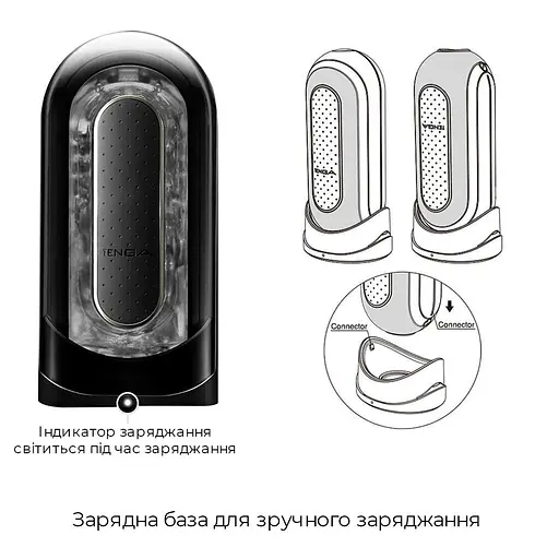 Вібромастурбатор Tenga Flip Zero Electronic Vibration Black, змінна інтенсивність, розкладний - фото 7