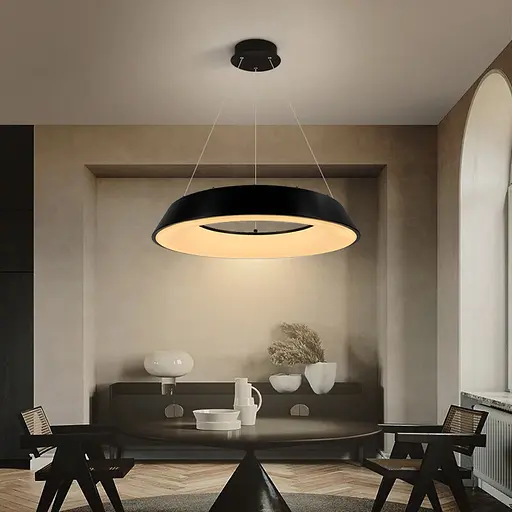 LED светильник круглый подвесной в черном корпусе Line.F 1015-500 P BK - фото 1