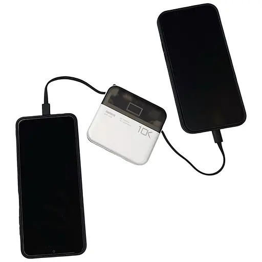 Павербанк Remax RPP-602 / 10000 мАч / до 22.5 Вт / USB-A, USB-C, Lightning / PD+QC / С кабелем / Білий - фото 5